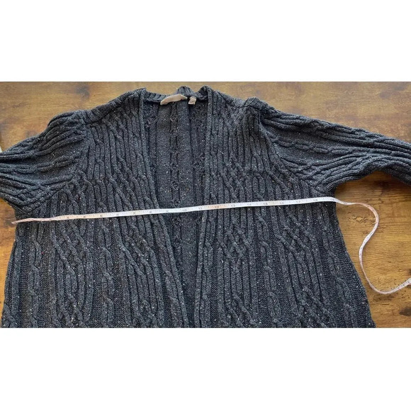 Soft Surrounding Womens Gray M Cable Knit Costal Cardigan - Picture 7 of 12